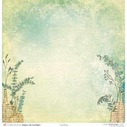 Set papiers Bonheur Partagé - 6 papiers 30,5x31,5 cm + 6 papiers 12x30,5cm