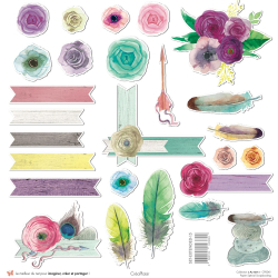 copy of  copy of Set WoodyWoodFlowers - 6 papiers 30,5x31,5 cm + 6 papiers 12x30,5cm