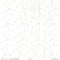 Set papiers Au vert - 12 papiers : 6 papiers 30,5x31,5 cm + 6 papiers 12x30,5cm