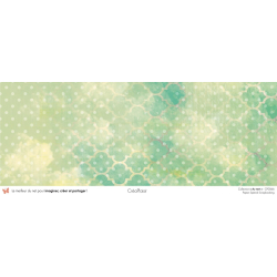 Set papiers Au vert - 12 papiers : 6 papiers 30,5x31,5 cm + 6 papiers 12x30,5cm