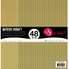 Bloque de 48 papeles Sultane - Material - Kraft rayado - Gris - 110g/m2