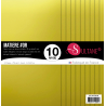 Bloque de 10 papeles Sultane - Material - Oro de lujo - Grueso - 300g/m2