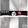 Juego de 12 papeles Sultane efecto metal - 250 g/2 - 31,5x30,5 cm