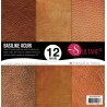 Juego de 12 papeles efecto piel Sultane - 250 g/2 - 31,5x30,5 cm