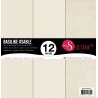 Set de 12 papiers Sultane Authentik Unis / Lignés / Recyclé - Sable