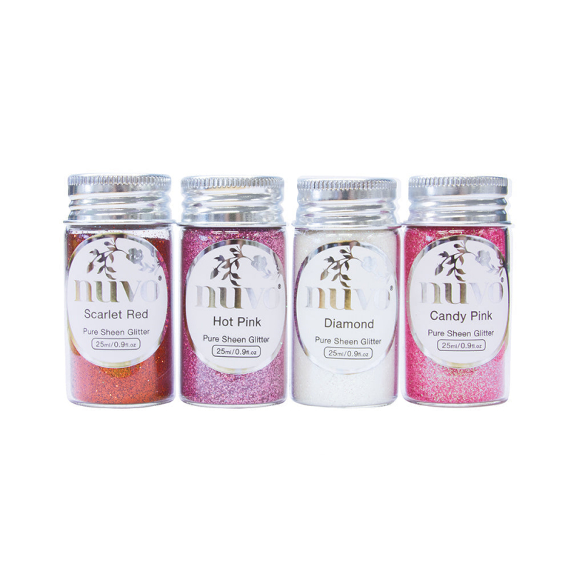 Lentejuelas brillantes: rojo, blanco, rosa, rosa claro.