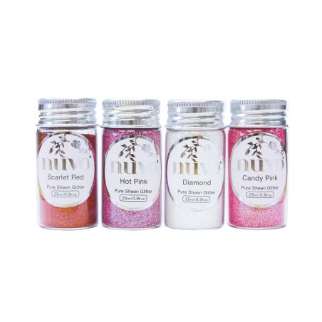 Pailettes Glitters : Rouge, Blanc, Rose, Rose clair