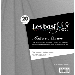 Bloque de 20 papeles Sultane - Material - Cartón - Grueso - 1mm