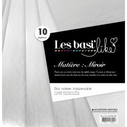 Bloque de 10 papeles Sultane - Material - Espejo - Grueso - 300g/m2