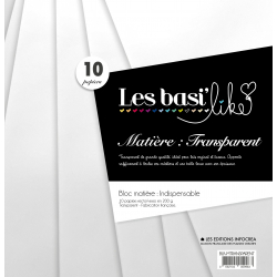 Bloc de 10 papiers Sultane - Matière - Transparent - Epais - 200g/m2
