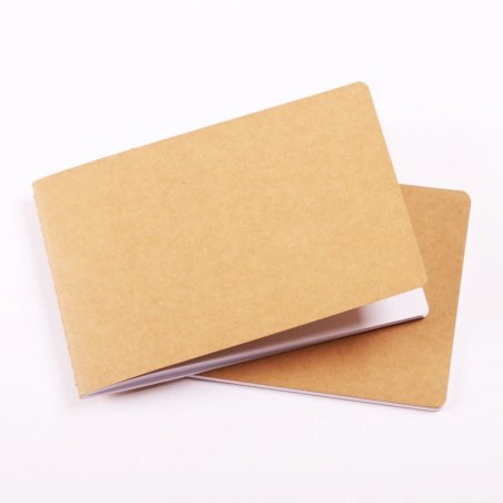 Set de 2 cuadernos A5 - 40 páginas formato Apaisado en material - Kraft