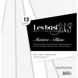 Set de 12 papiers Sultane Authentik - Blanc