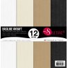Juego de 12 papeles Sultane Authentik Nature - 4 colores (Blanco / Arena / Chocolate / Negro)