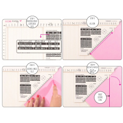 Placa ranuradora CM con plegadora de huesos y guía para hacer tarjetas y manualidades